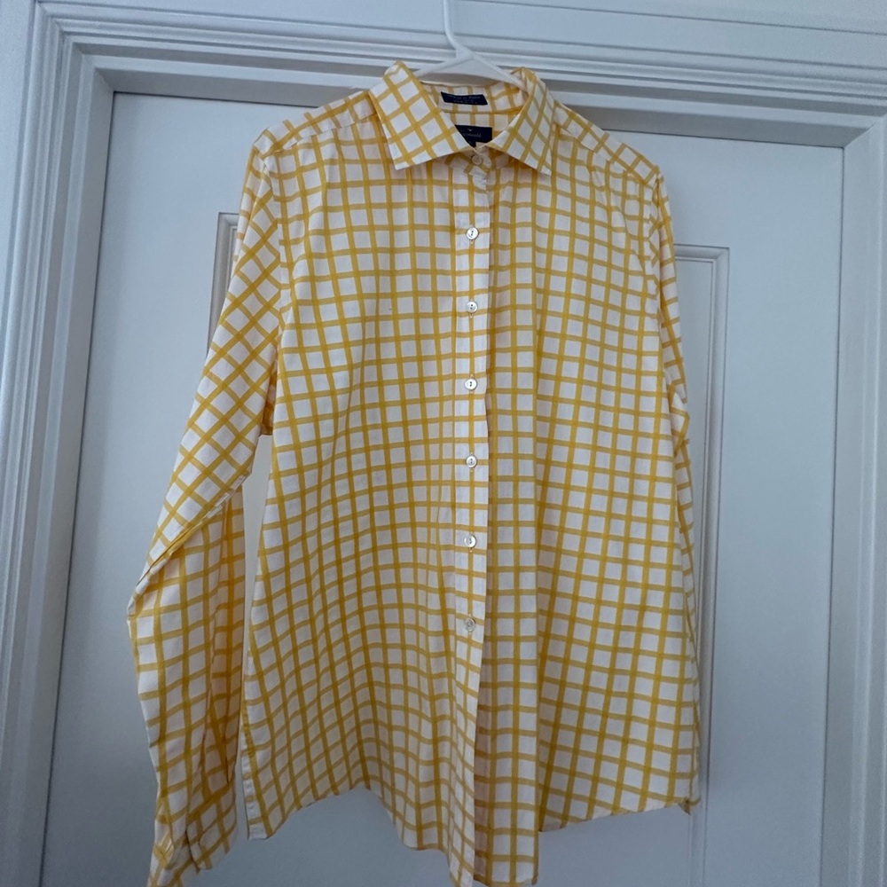 Faconnable shirt Faconnanle Women’s Shirt Yellow Checkered Women’s Shirt… - Picture 2 of 5